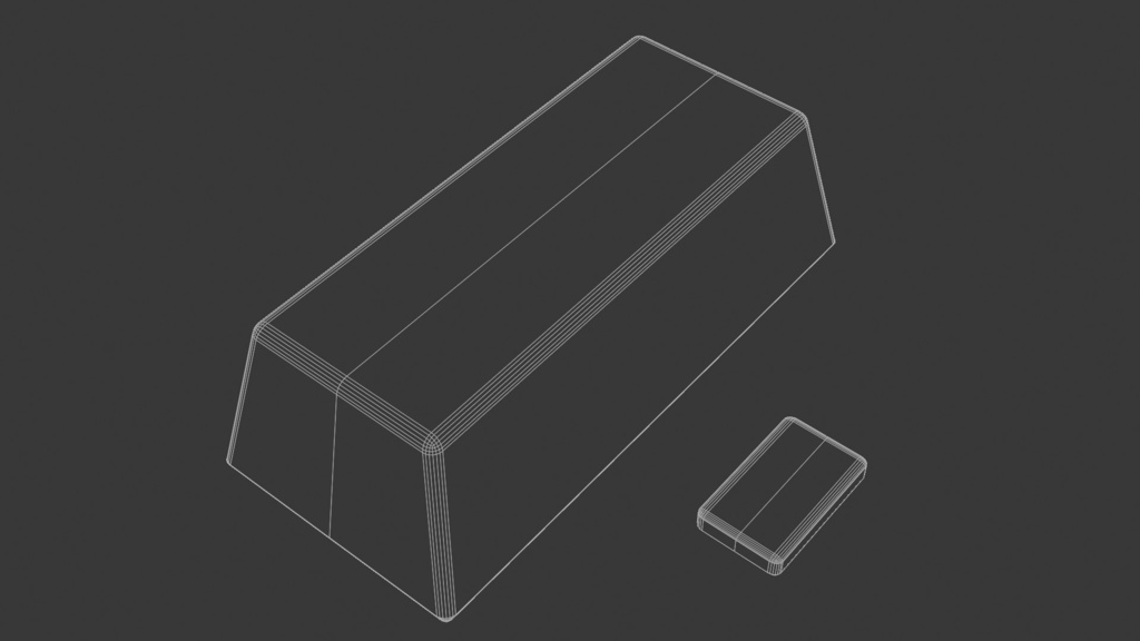 24k金インゴット 3Dモデル