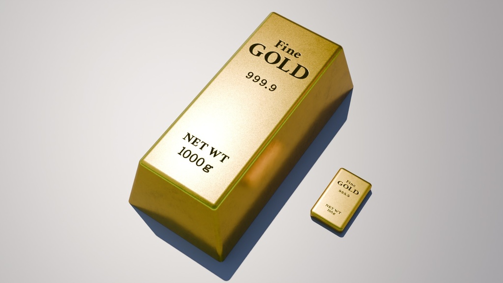 24k金インゴット 3Dモデル