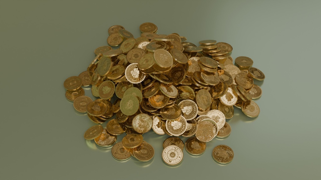 金貨 3Dモデル