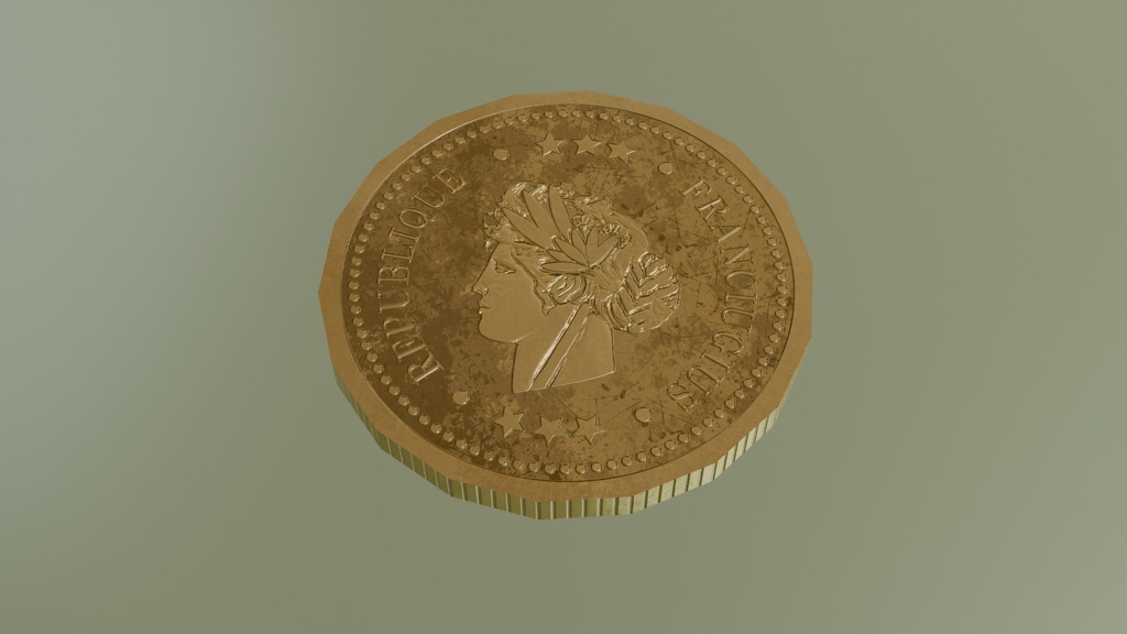 金貨 3Dモデル