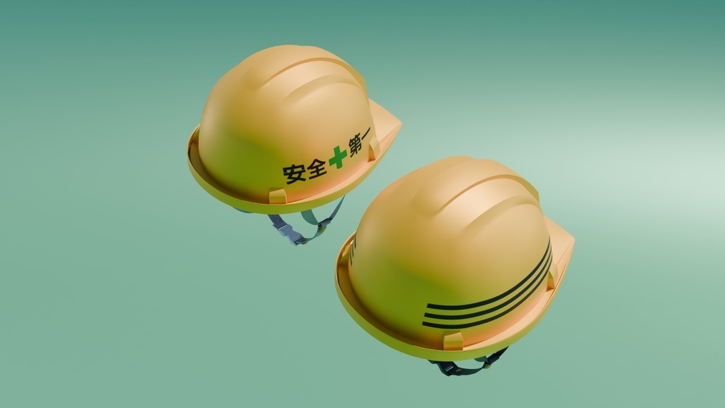 工事用ヘルメット 3Dモデル