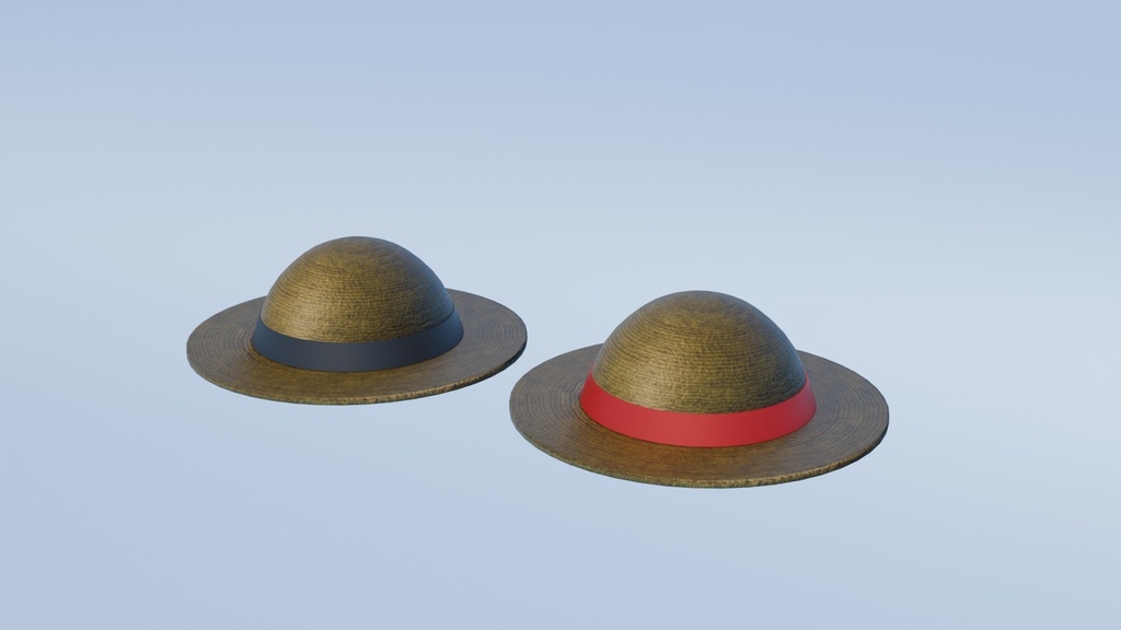 麦わら帽子 3Dモデル
