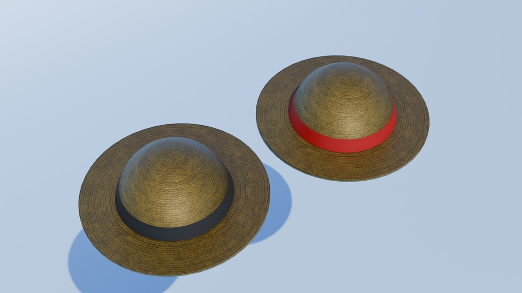麦わら帽子 3Dモデル