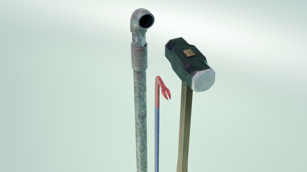 武器三点セット 3Dモデル