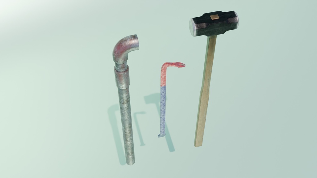 武器三点セット 3Dモデル