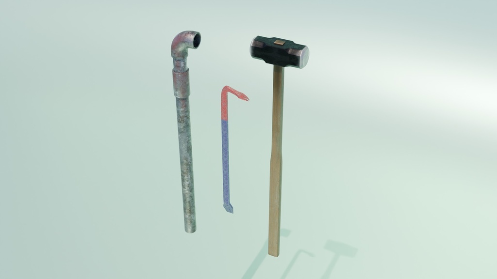 武器三点セット 3Dモデル