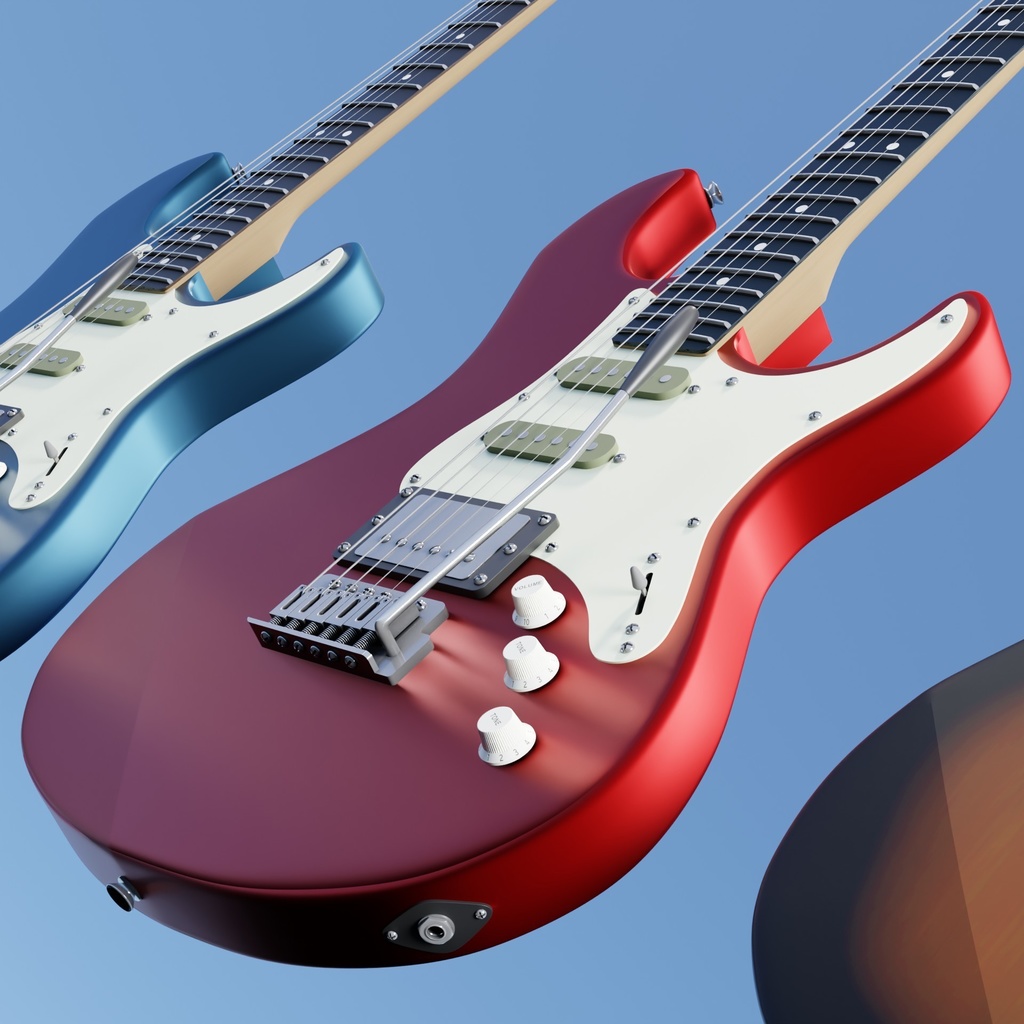 楽器セット 3Dモデル