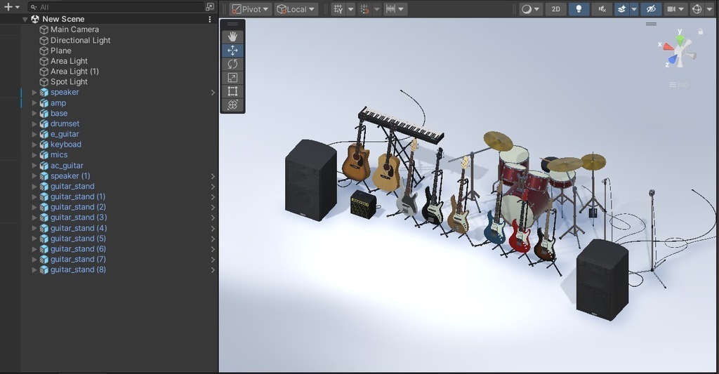 楽器セット 3Dモデル
