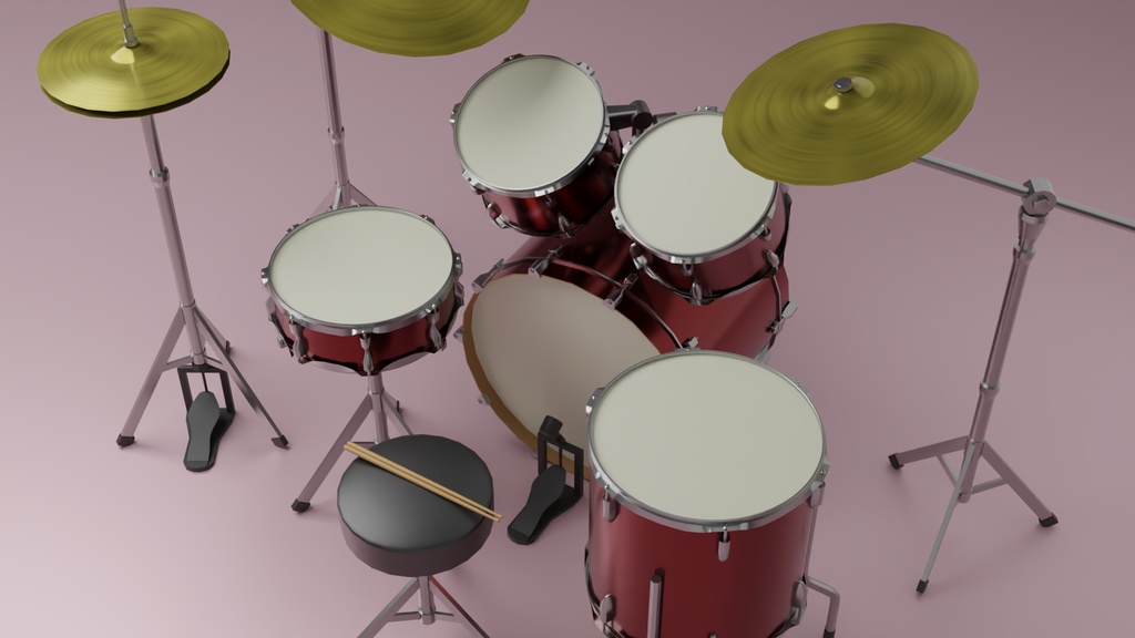 楽器セット 3Dモデル