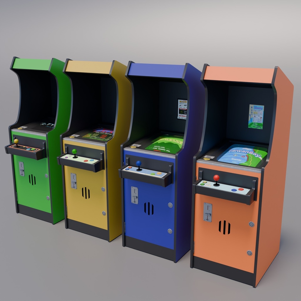 アップライト筐体 3Dモデル