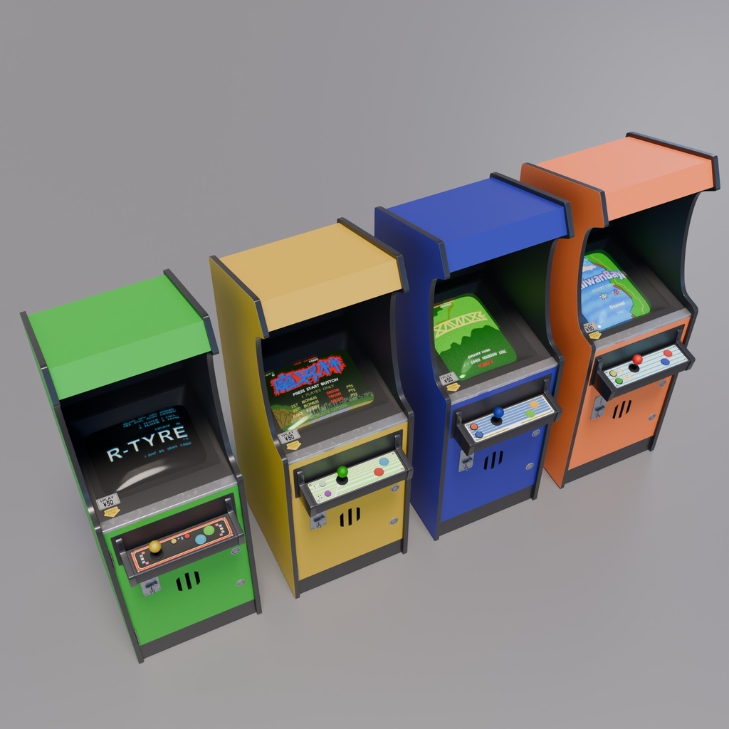 アップライト筐体 3Dモデル