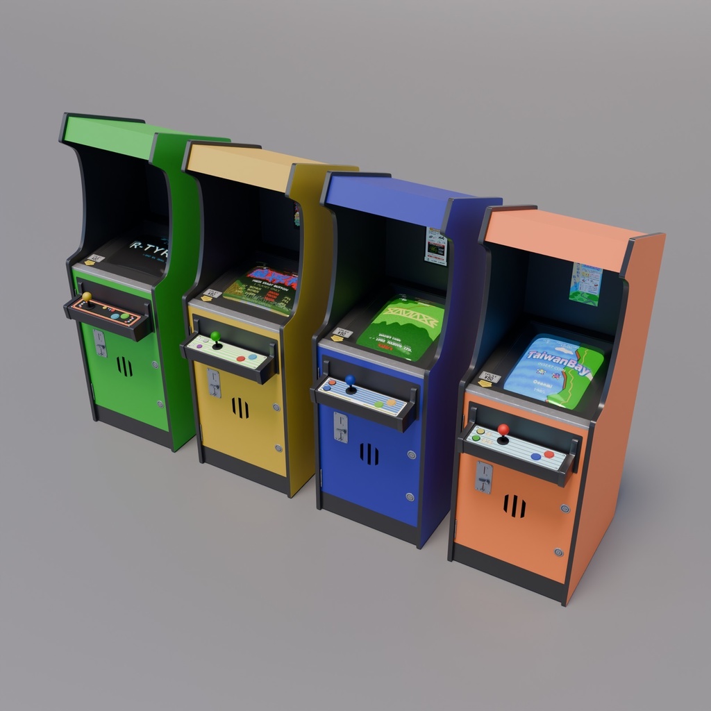 アップライト筐体 3Dモデル