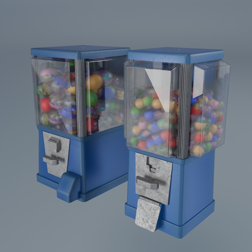 ガチャ筐体セット 3Dモデル