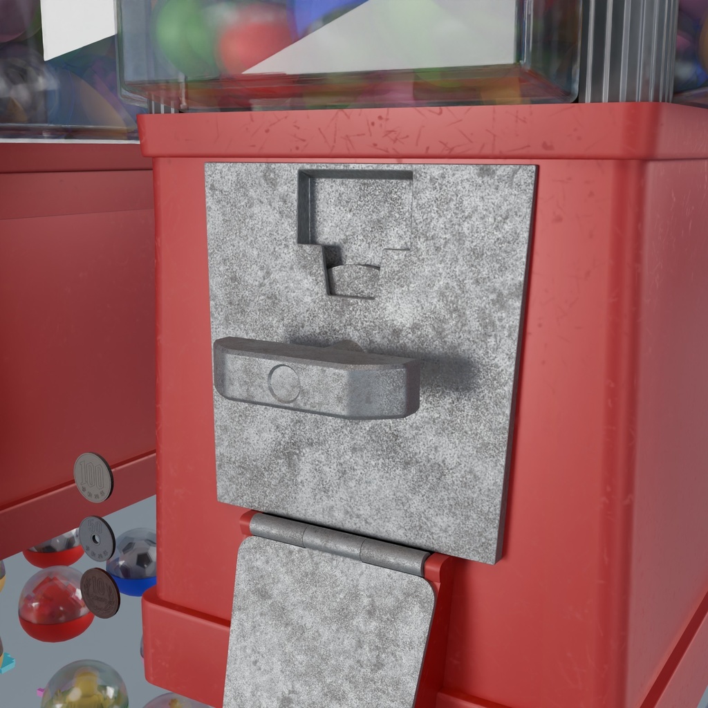 ガチャ筐体セット 3Dモデル