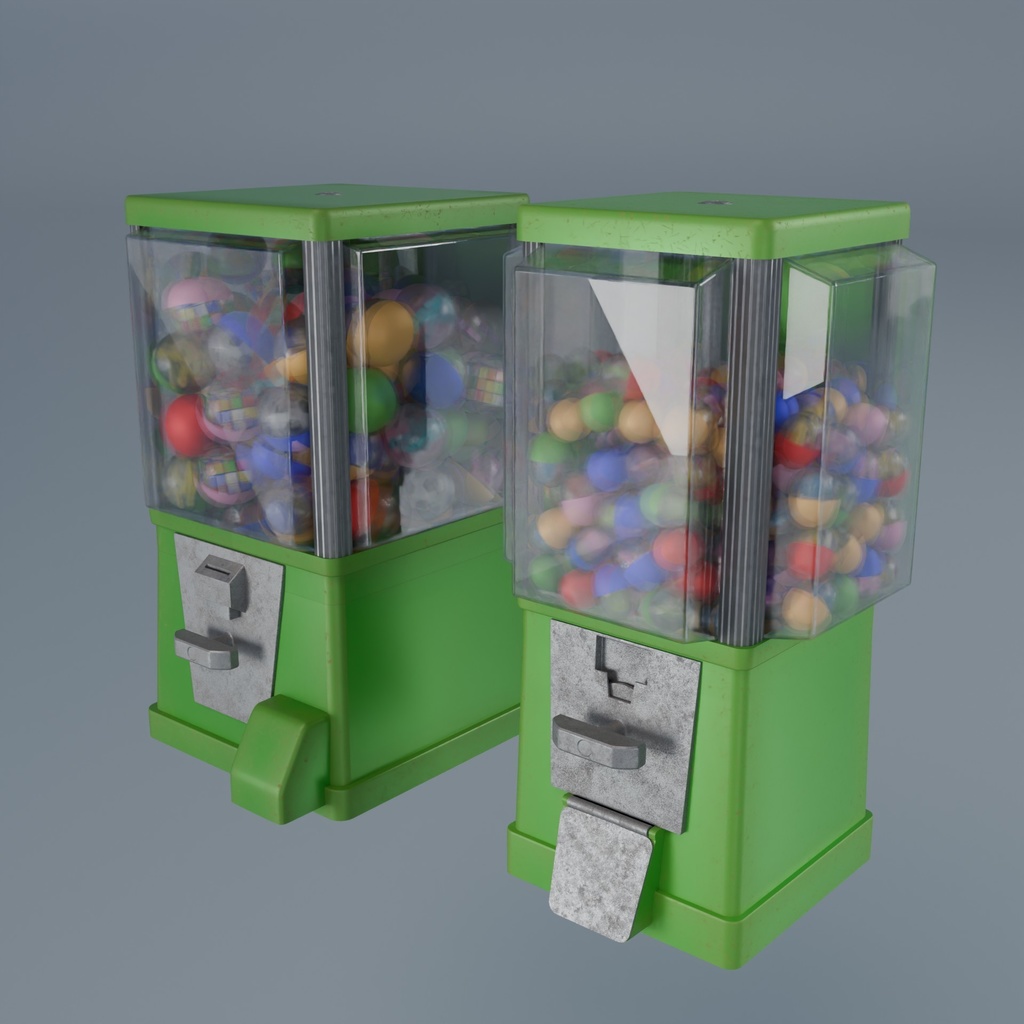 ガチャ筐体セット 3Dモデル