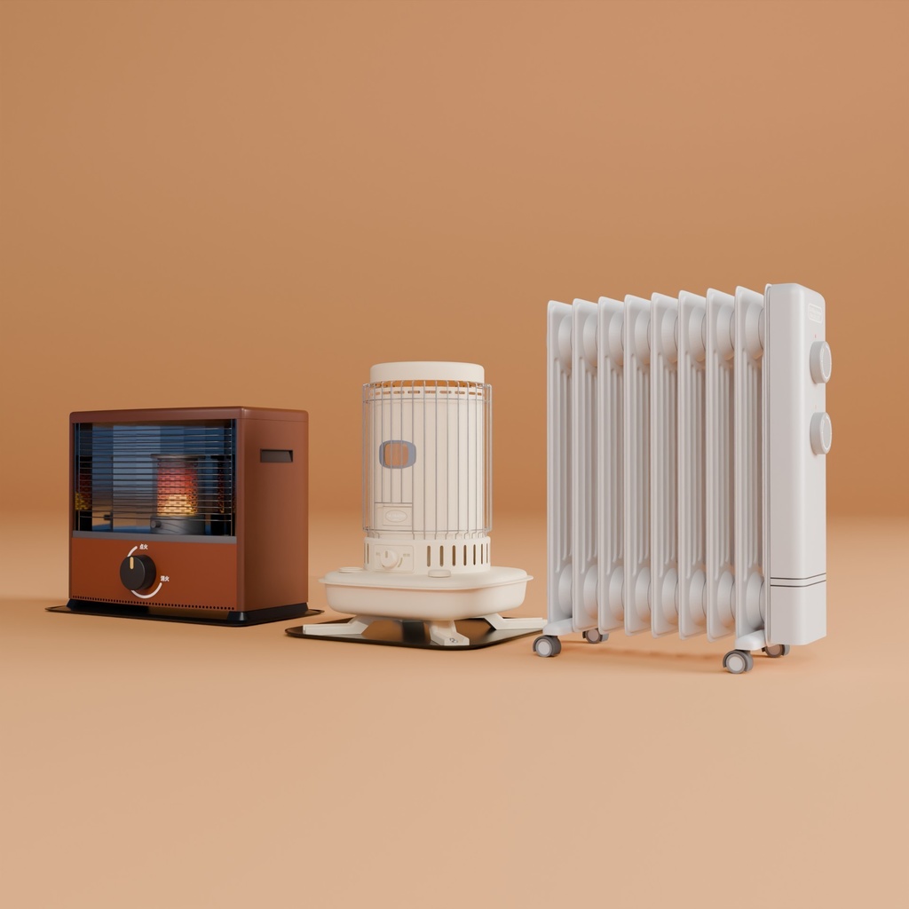 暖房セット 3Dモデル