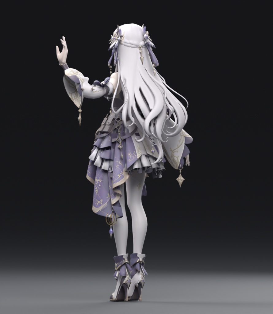 〖汎用3Dキャラクター〗ルミナ・ファンタジア|簡易リグ・3ポーズ付き FBX / Blender