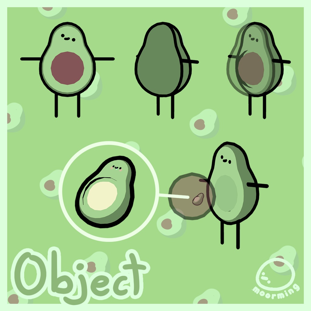 オリジナル3Dモデル「アボカド」 Avocado 아보카도 ver1.0.2
