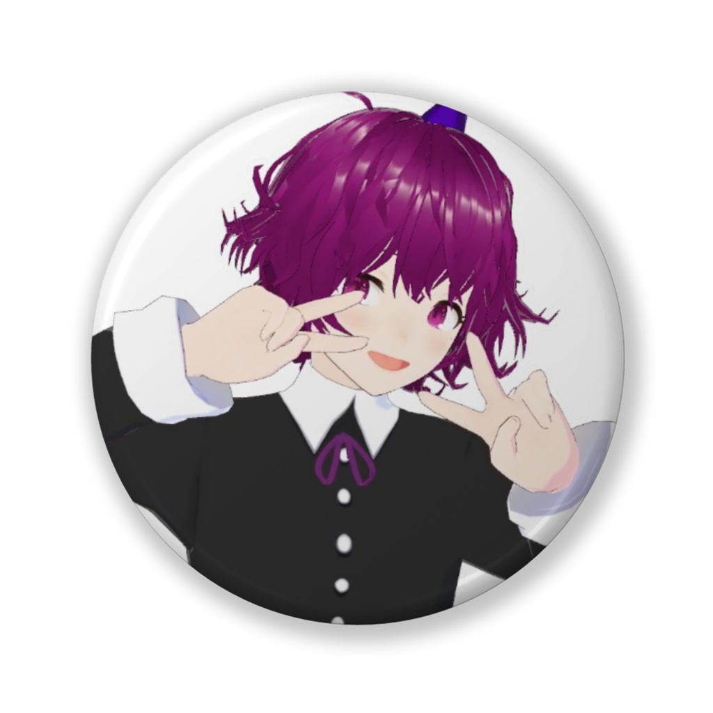 あおまどか缶バッジ