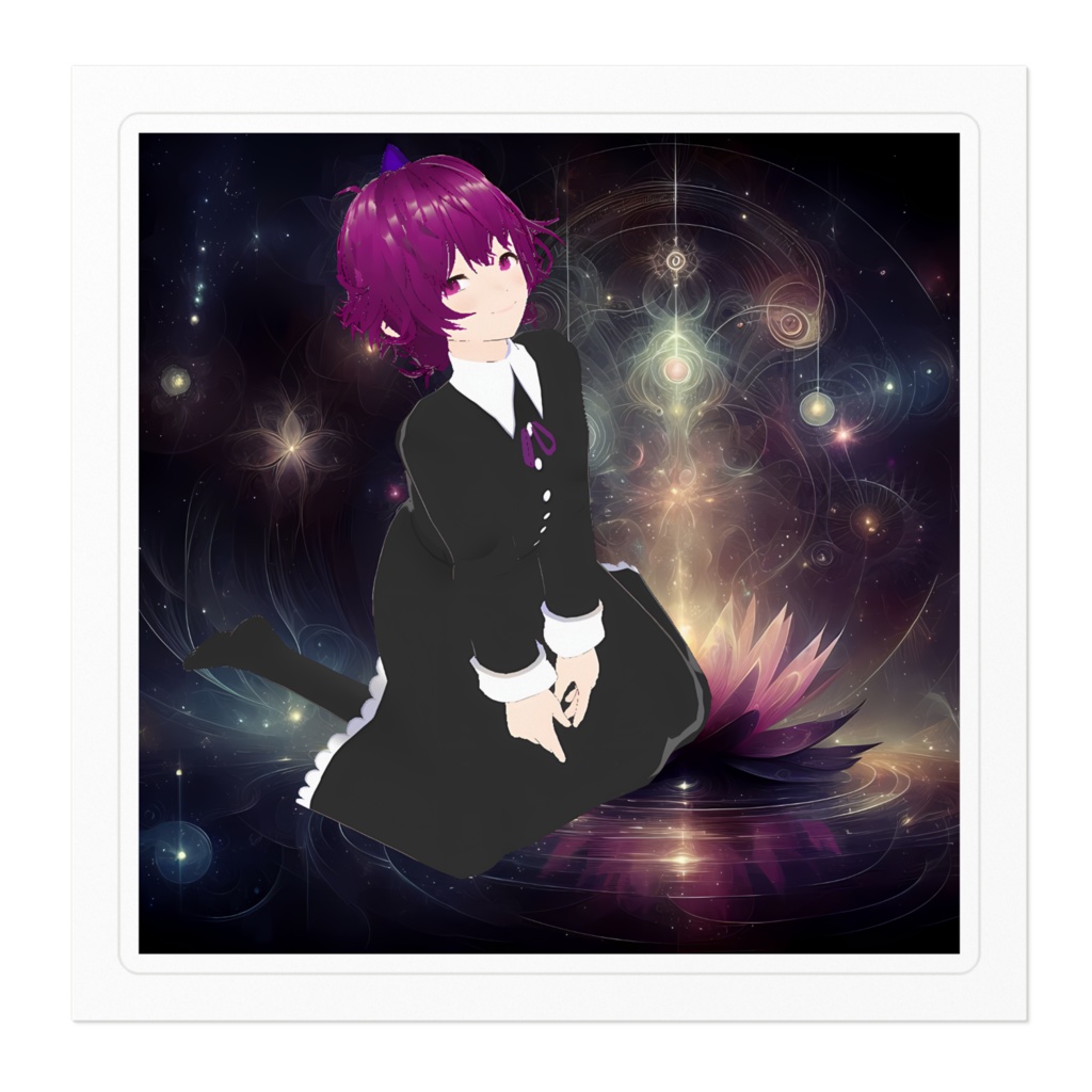 あおまどかステッカー