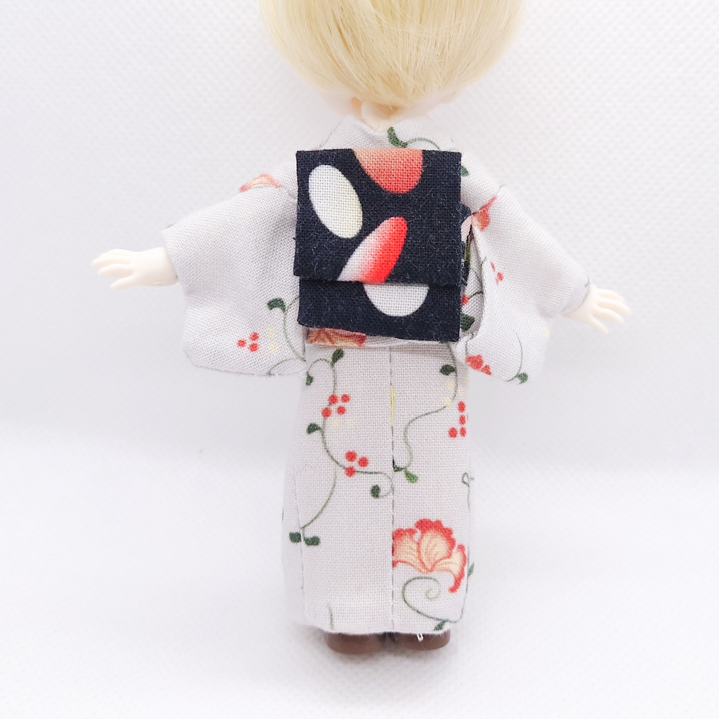 オビツ11○着物セット 西洋の花柄