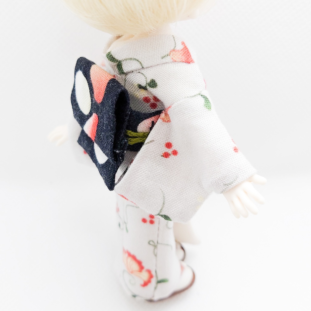 オビツ11○着物セット 西洋の花柄