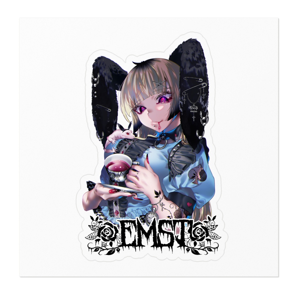 【不思議の国の爬虫類コラボモデル】ホワイトナイトステッカー