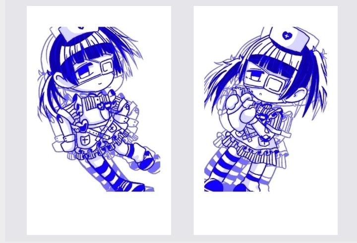 𝕓𝕝𝕦𝕖 𝕟𝕦𝕣𝕤𝕖チェキ風シール