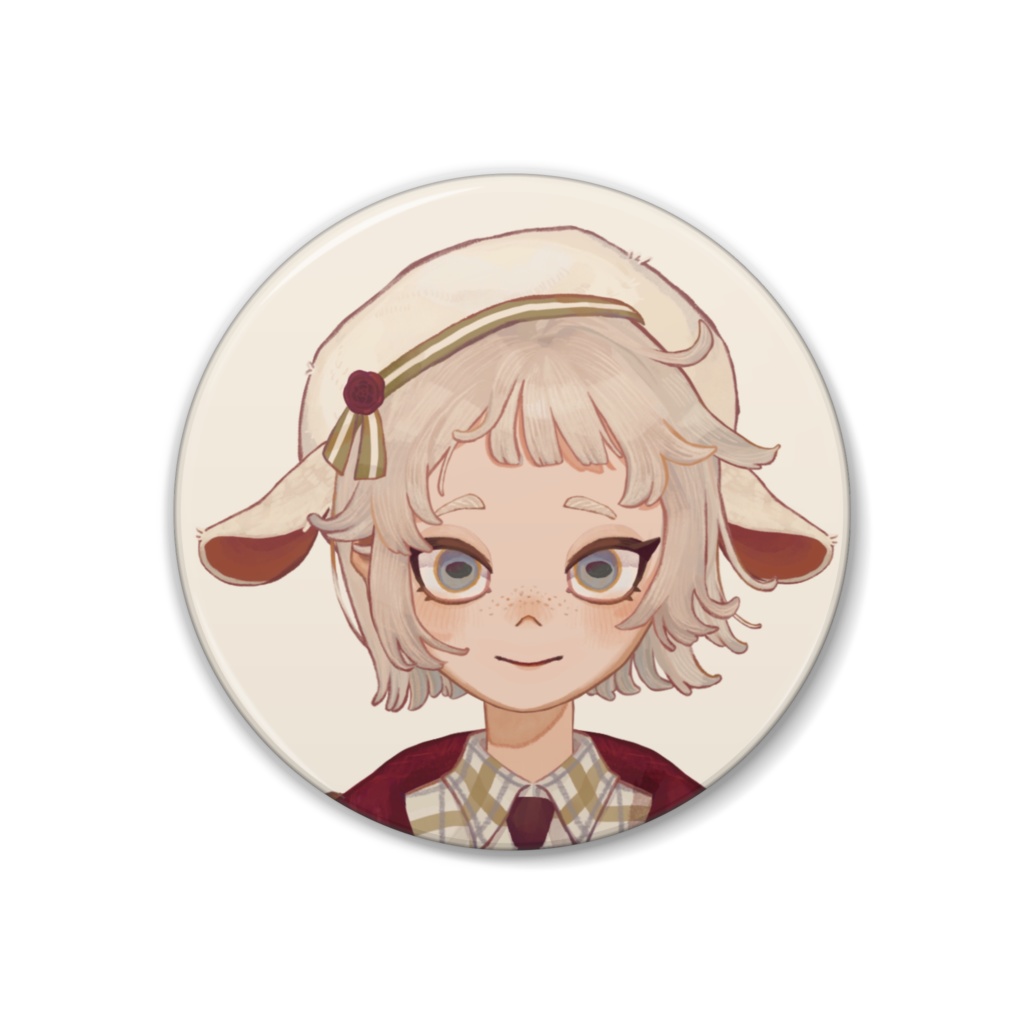 白紙やなぎ　缶バッジ【白】