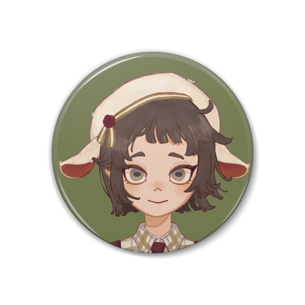 白紙やなぎ　缶バッジ【黒】