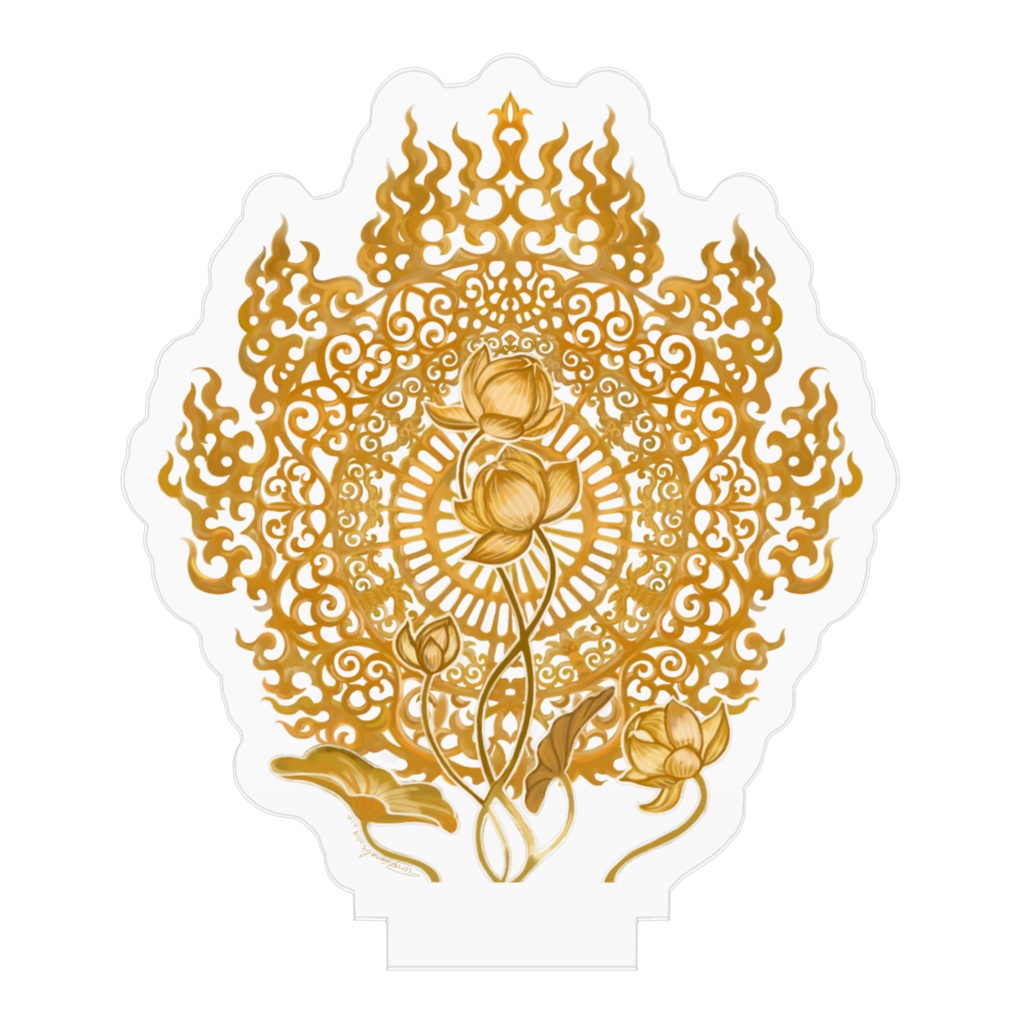 蓮光背台座画像入り高さ5㎝~16㎝4サイズ