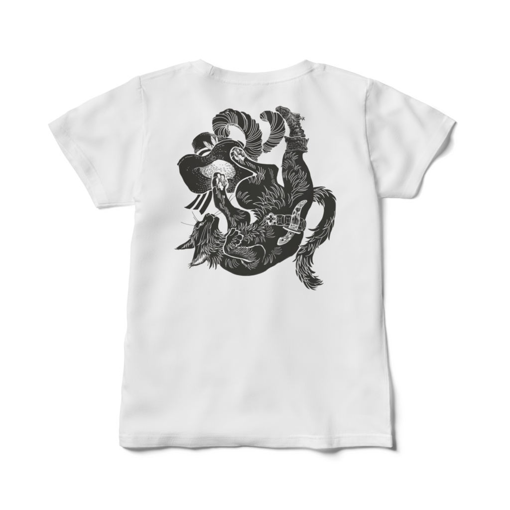 長靴をはいた猫 レディースTシャツ