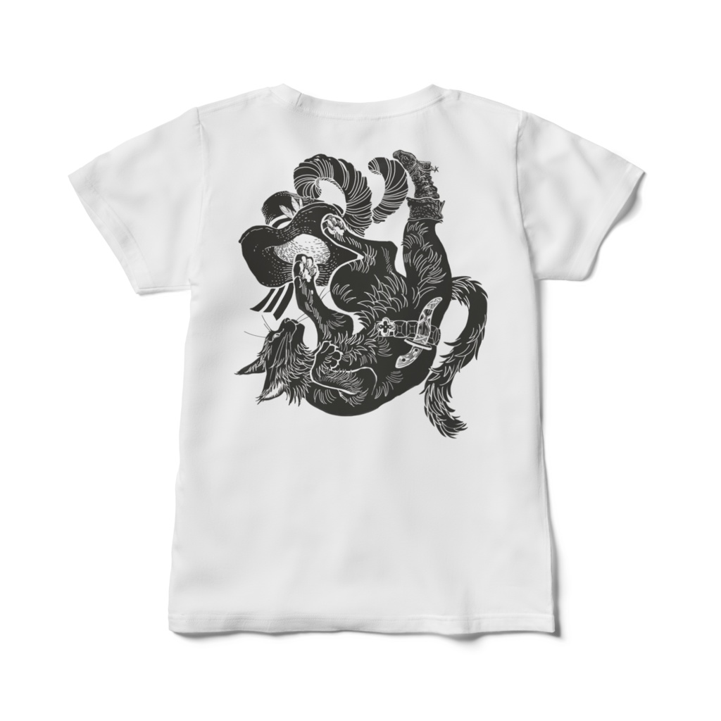 長靴をはいた猫 レディースTシャツ2