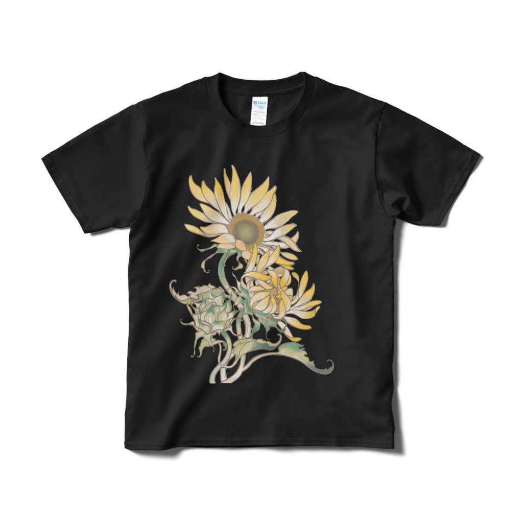 【ソレイユ企画展】両面Tシャツ　向日葵と駒鳥