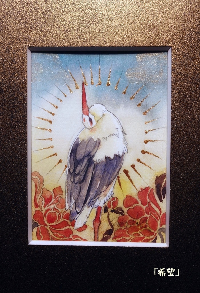 ソレイユ企画展 直筆ATC「安寧」