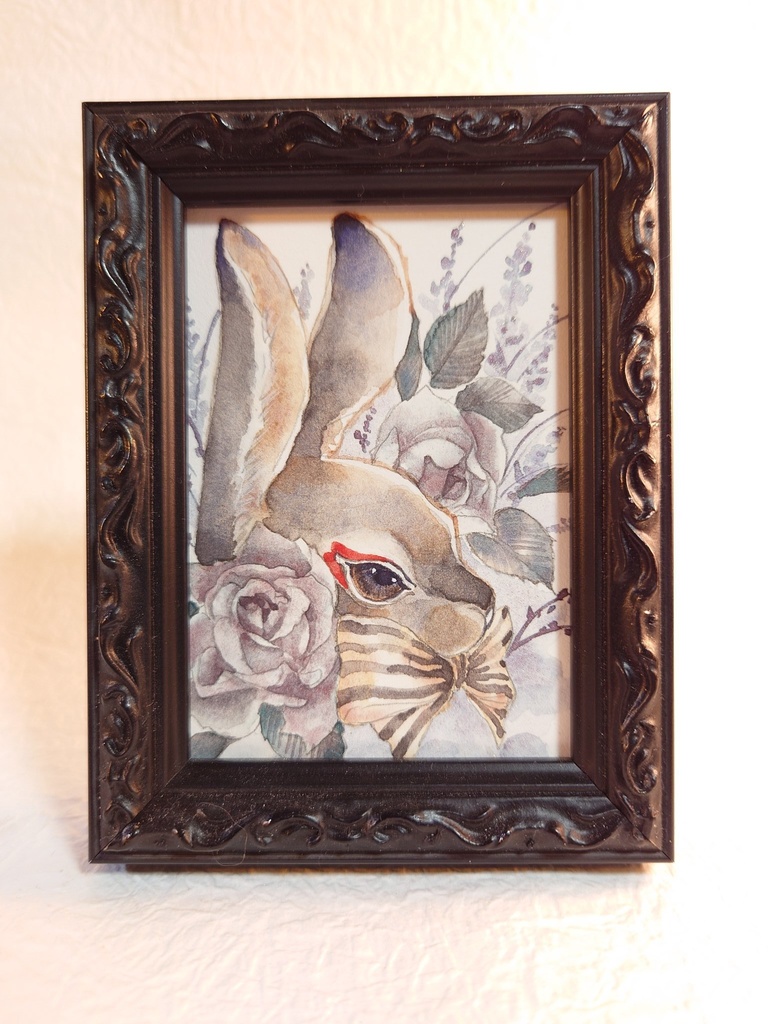 直筆ATC ウサギ「灰の秘め事」