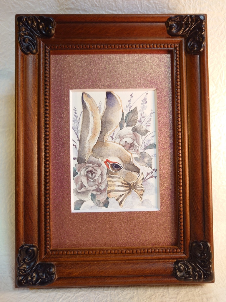 直筆ATC ウサギ「灰の秘め事」