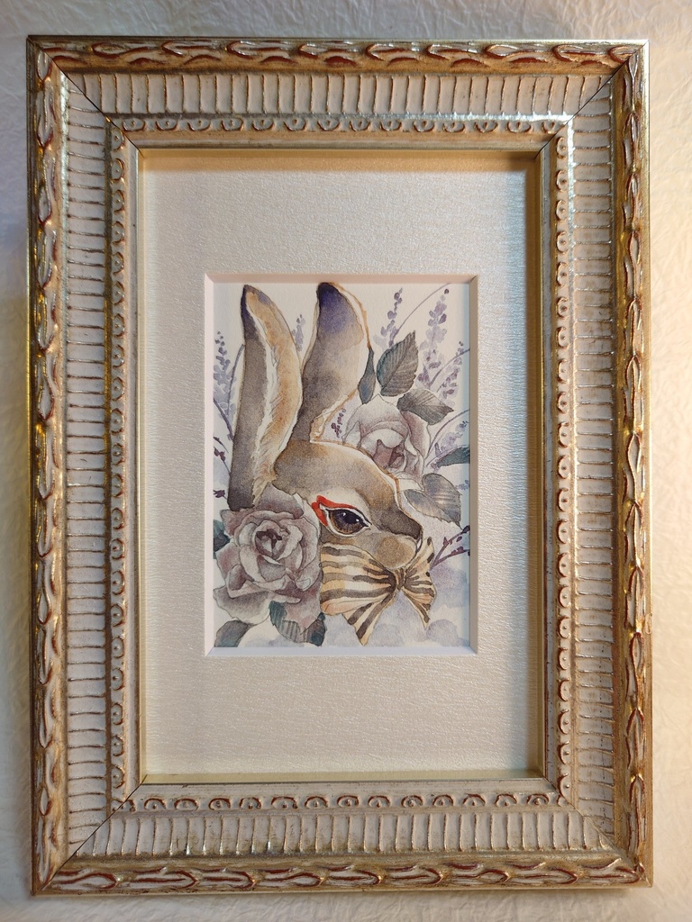 直筆ATC ウサギ「灰の秘め事」