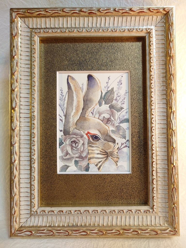 直筆ATC ウサギ「灰の秘め事」