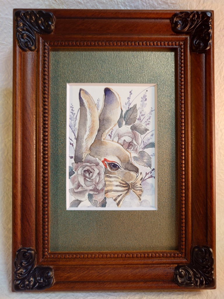 直筆ATC ウサギ「灰の秘め事」