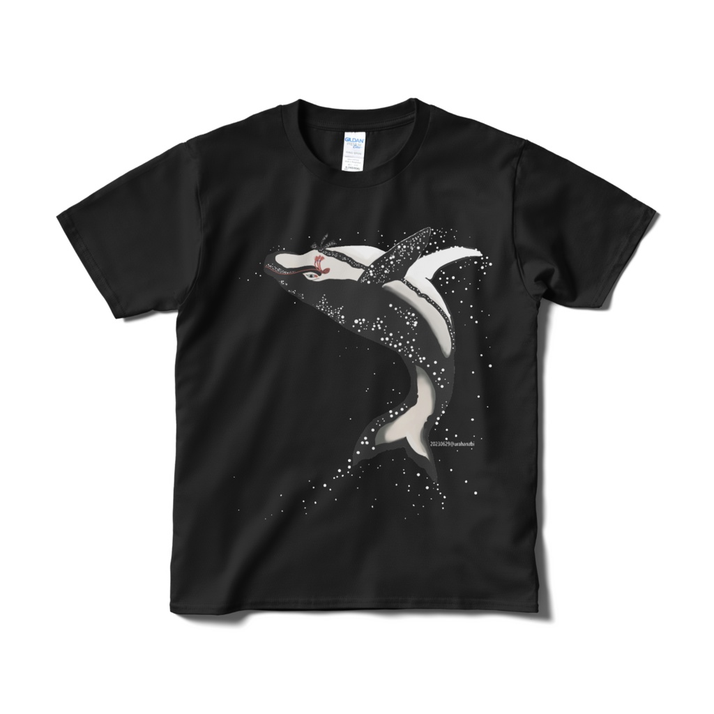 黒鯨Tシャツ(正面プリント)