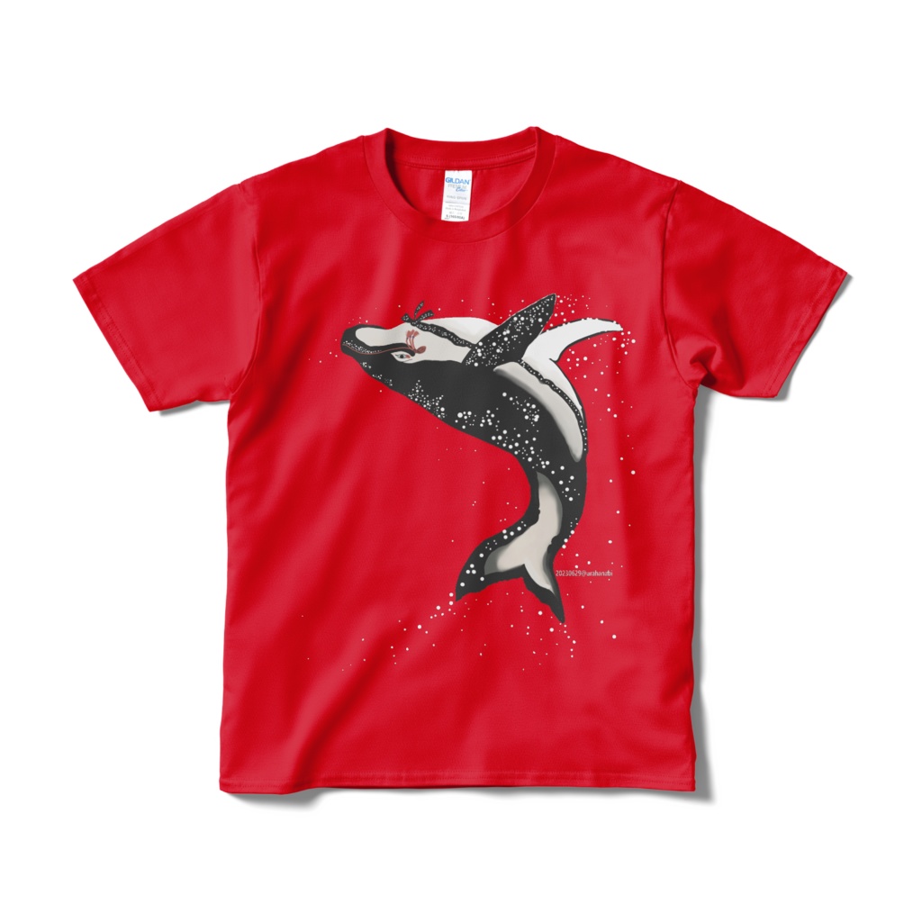 黒鯨(正面プリント)赤