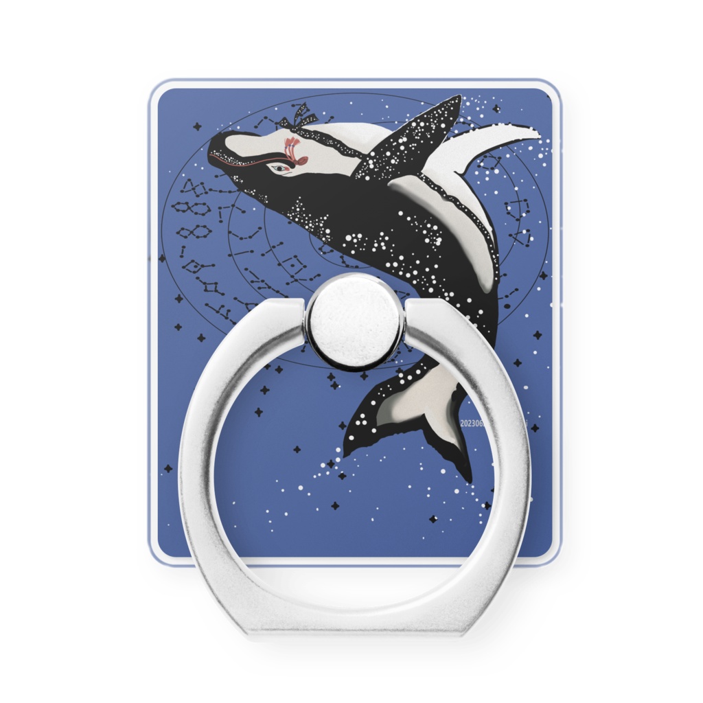 黒鯨-星図-スマホリング