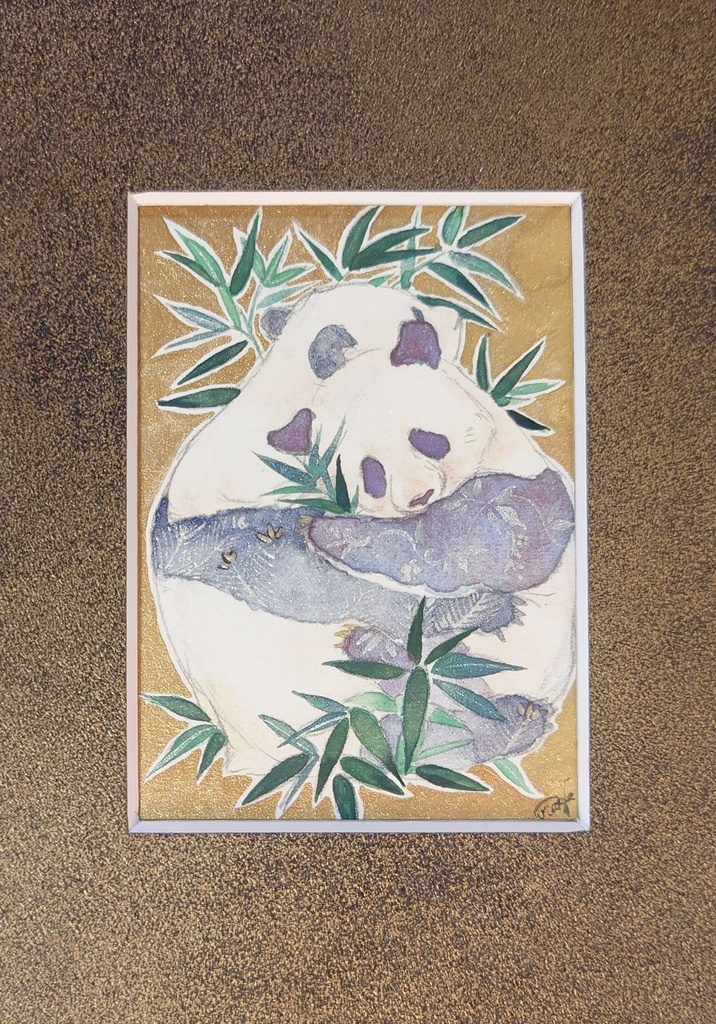 直筆ATCパンダ「夏笹」