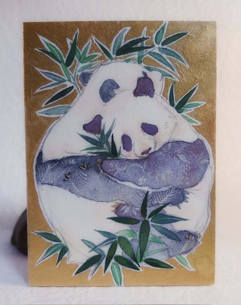 直筆ATCパンダ「夏笹」