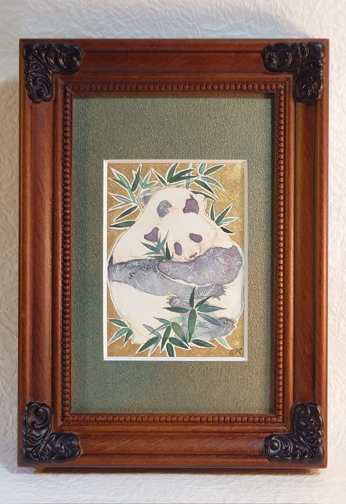 直筆ATCパンダ「夏笹」