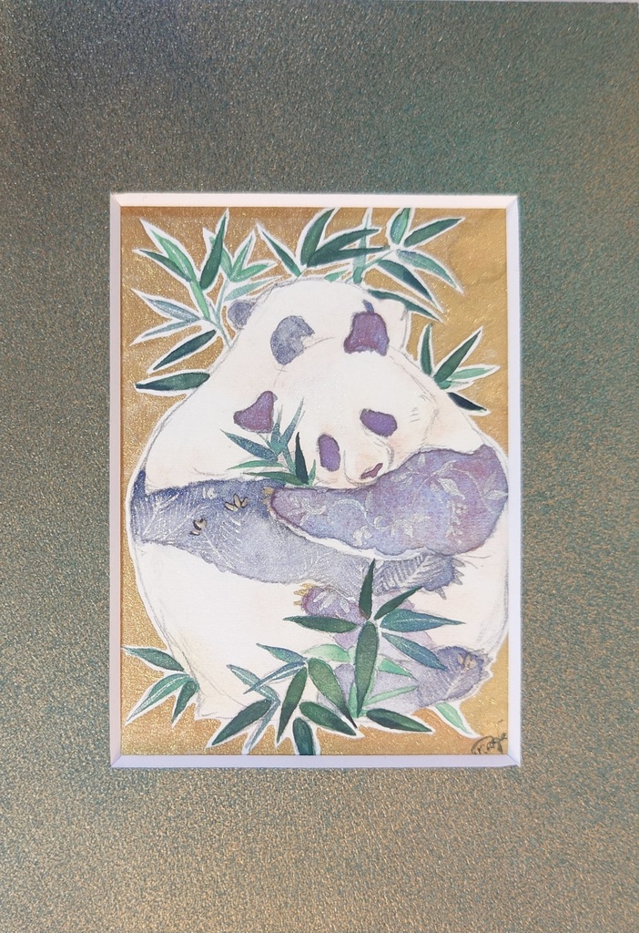 直筆ATCパンダ「夏笹」