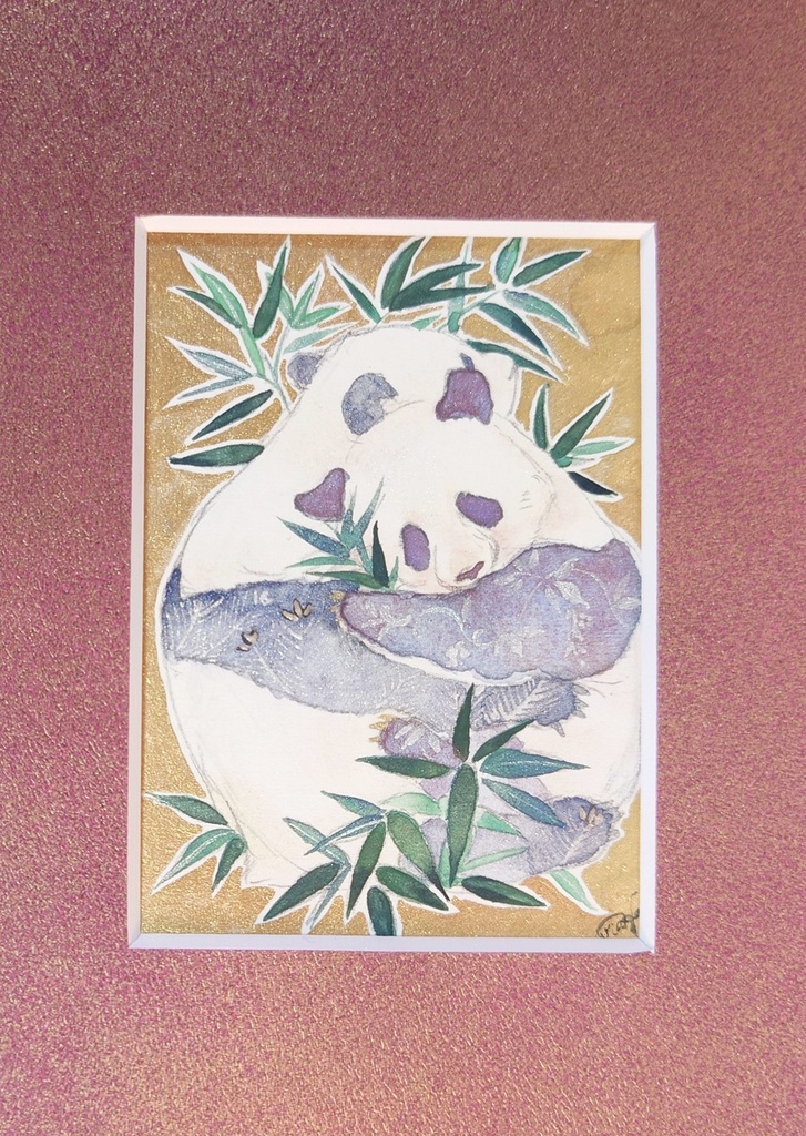 直筆ATCパンダ「夏笹」