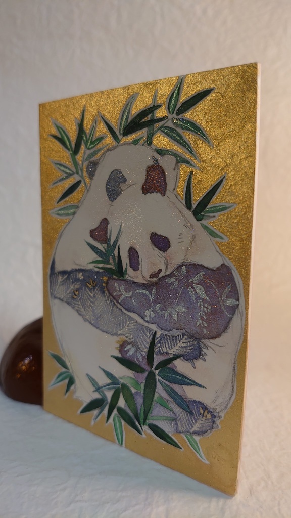 直筆ATCパンダ「夏笹」