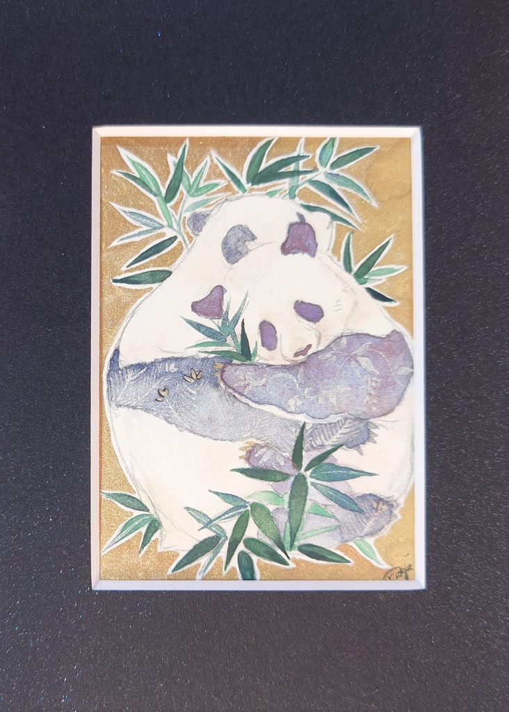 直筆ATCパンダ「夏笹」